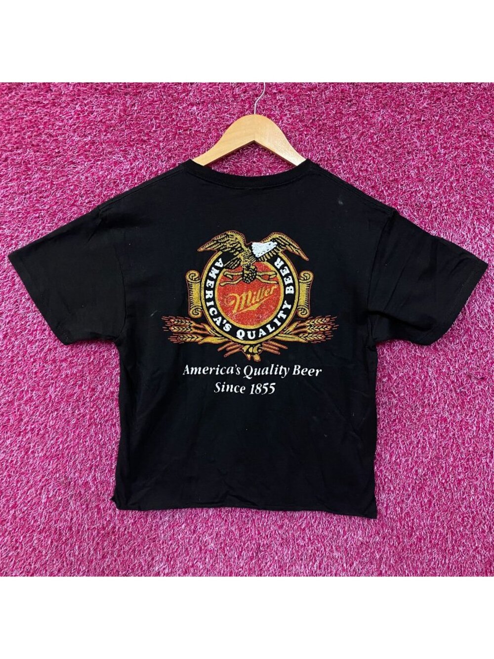 Junk Food Miller High Life Beer Logo Women's Crop Tee Small